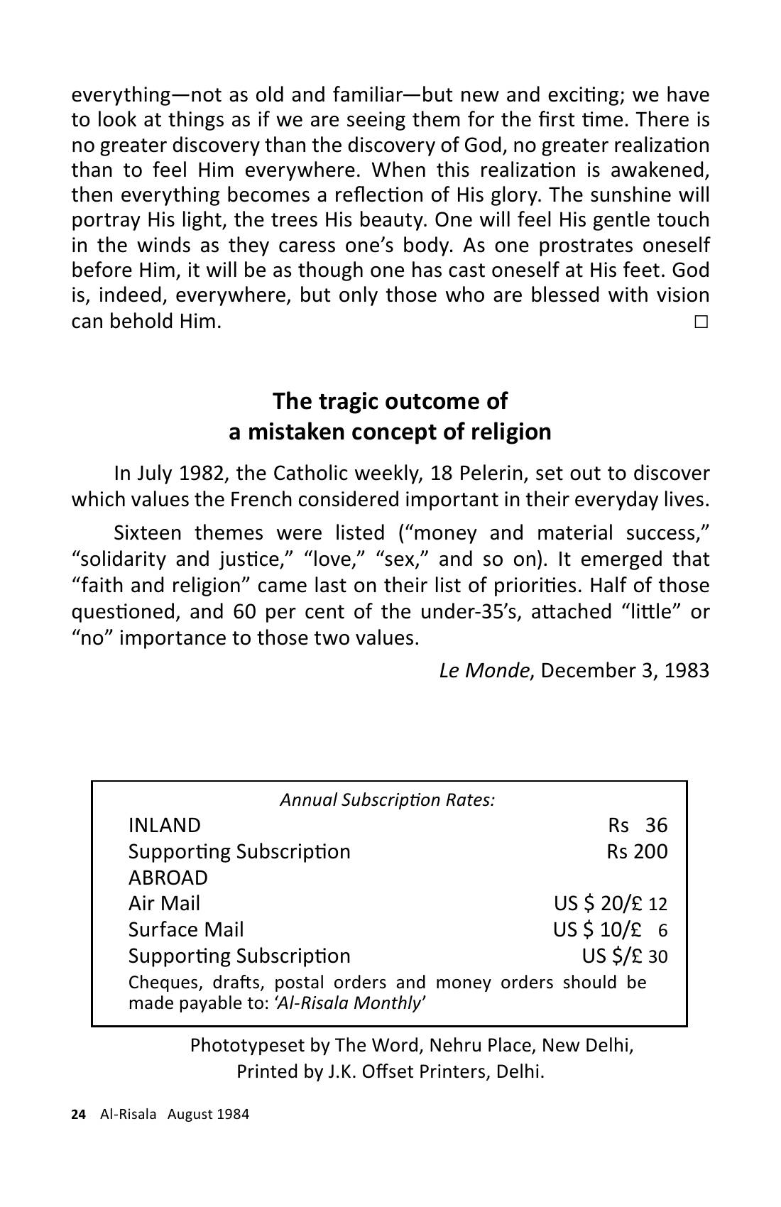 The printed page