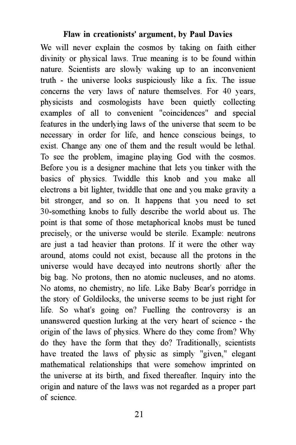 The printed page