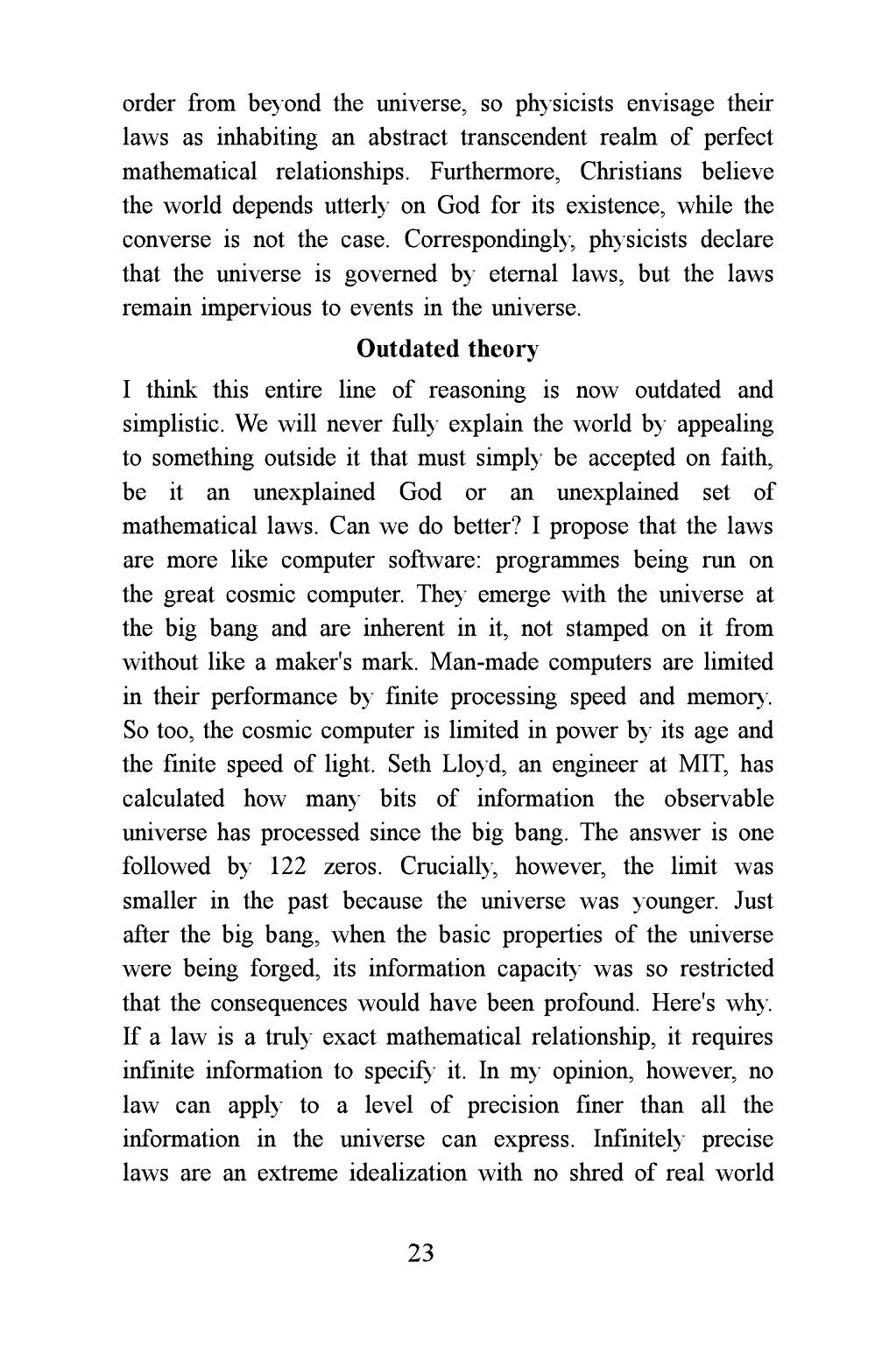 The printed page